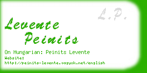 levente peinits business card